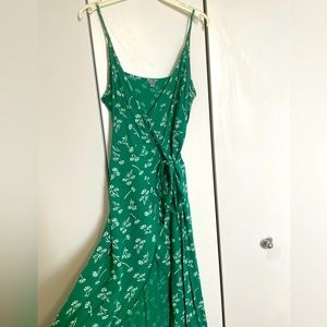 Aerie spaghetti strap wrap dress sz M